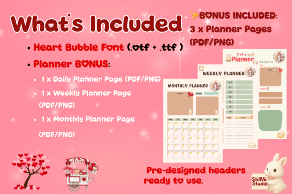 Heart Bubble Font - Preview 1
