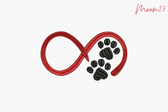 Infinity Paw Love Heart Stitch Pattern