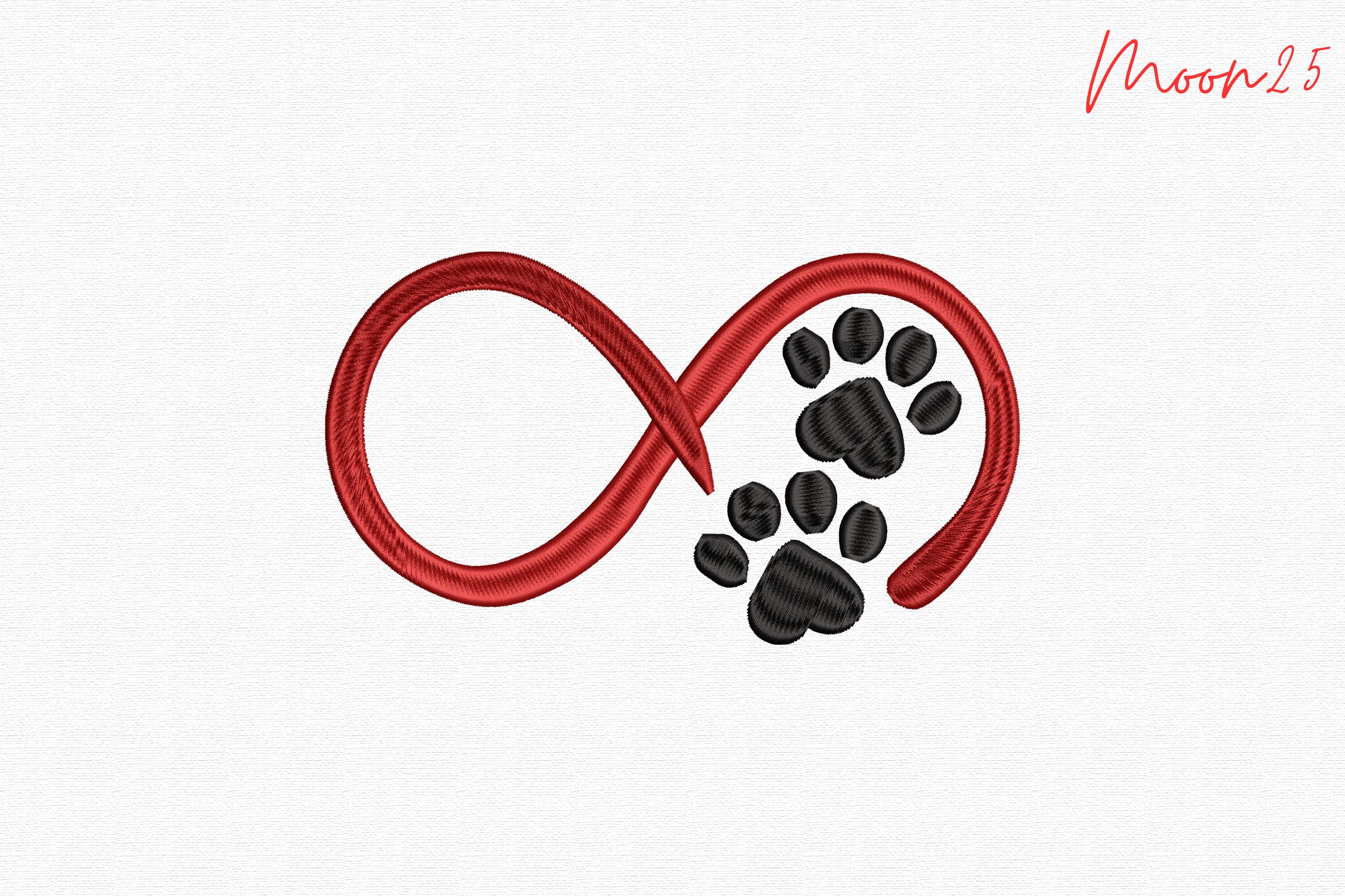 Infinity Paw Love Heart Stitch Pattern