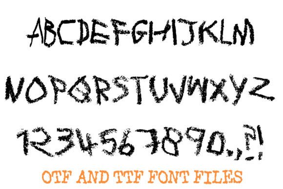 Kindergarten Crayon Font PNG with transparent background - Preview 1