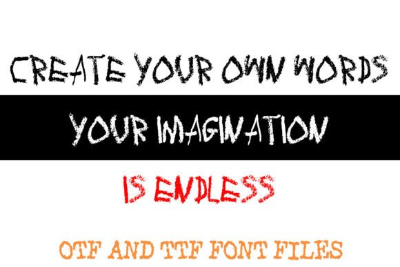 Kindergarten Crayon Font PNG with transparent background - Preview 2