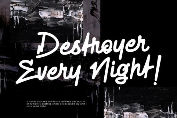 Kittary Satnight Font PNG with transparent background - Preview 1