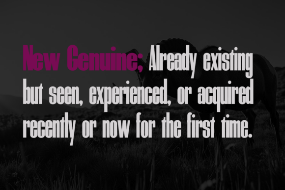 New Genuine Font PNG with transparent background - Preview 1