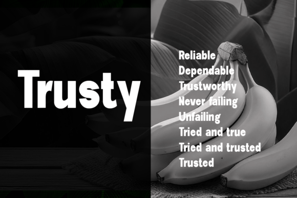 New Trusty Font PNG with transparent background - Preview 4