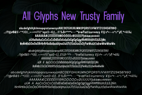 New Trusty Font PNG with transparent background - Preview 5