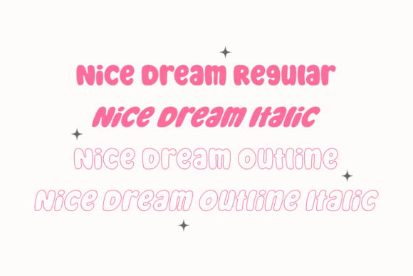 Nice Dream Font PNG with transparent background - Preview 2