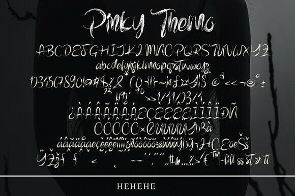 Pinky Themo Font PNG with transparent background - Preview 4