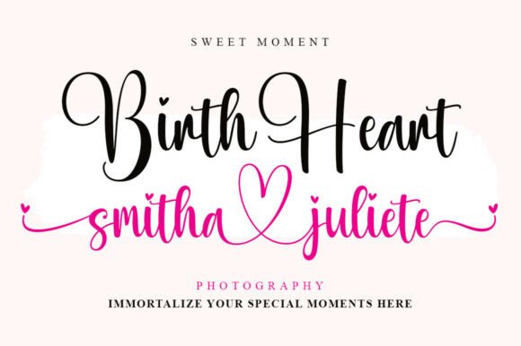 Smitha Juliete Font PNG with transparent background - Preview 1