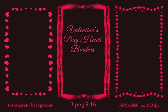 3 Valentine’s Day Heart Borders