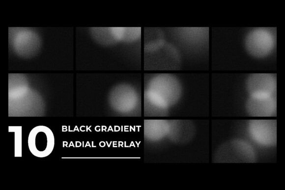 Black Gradient Radial Overlay Background