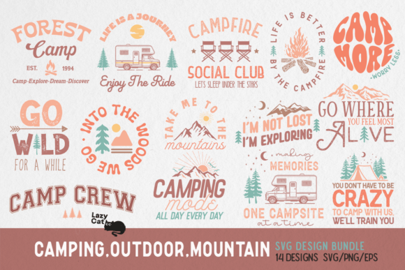 Camping Outdoor Mountain SVG Bundle