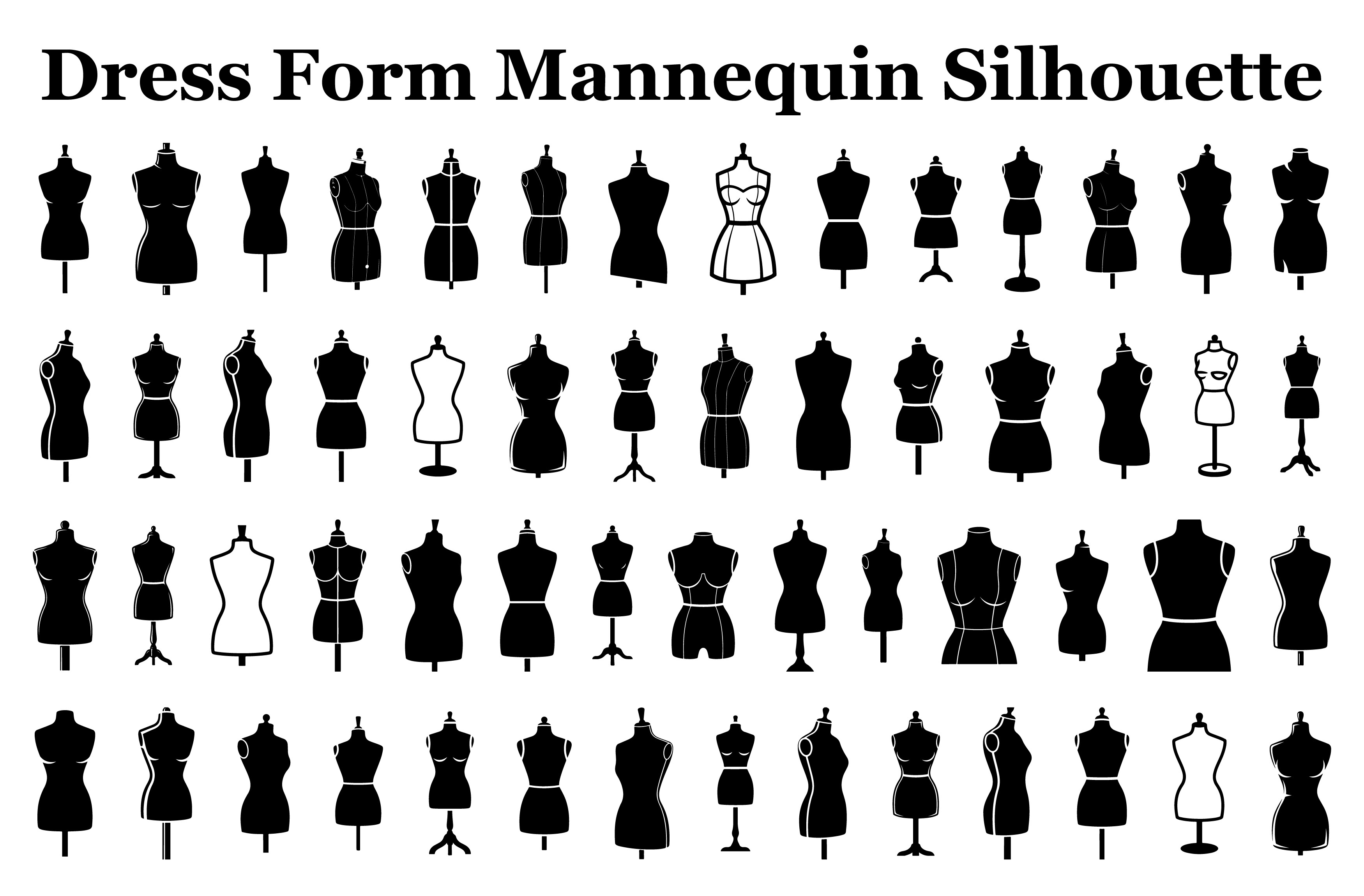 Dress Form Mannequin Silhouette