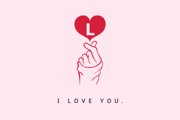 Finger Heart Alphabet Font font preview - 4