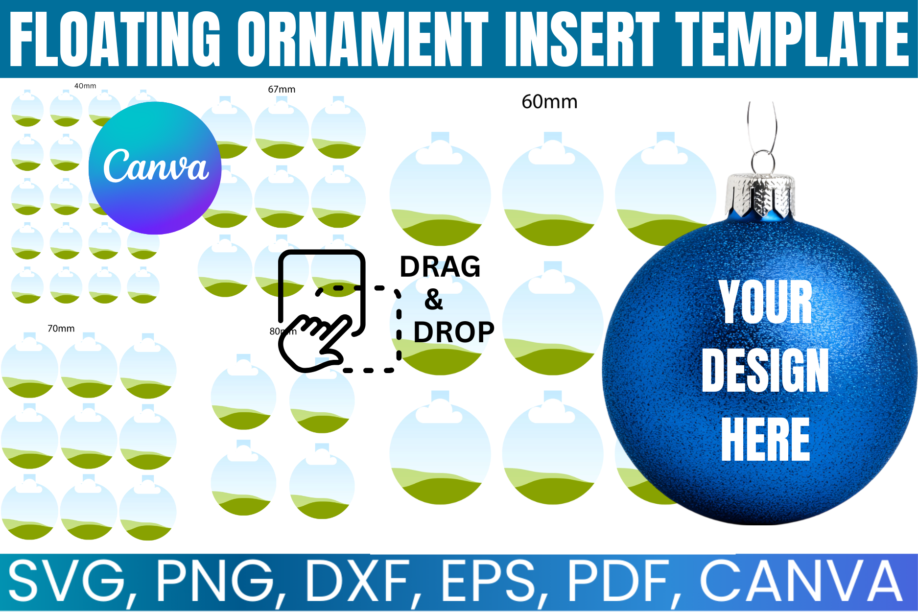 Floating Ornament Insert Canva Template