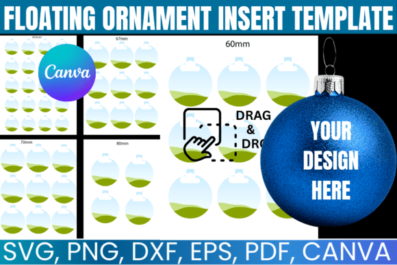 Floating Ornament Insert Template