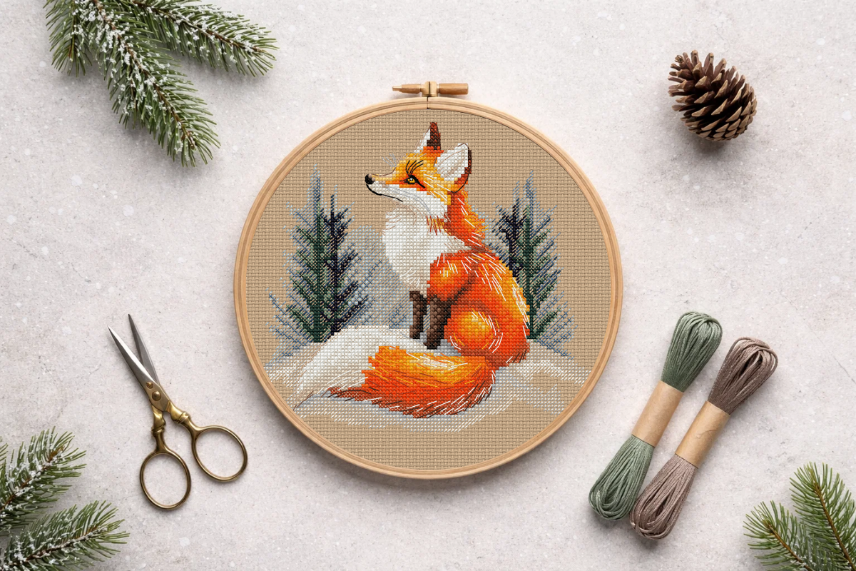 Fox Cross Stitch Pattern PDF