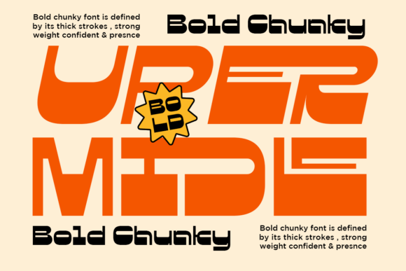 Krisle - Bold Chunky Typeface Font PNG with transparent background - Preview 5