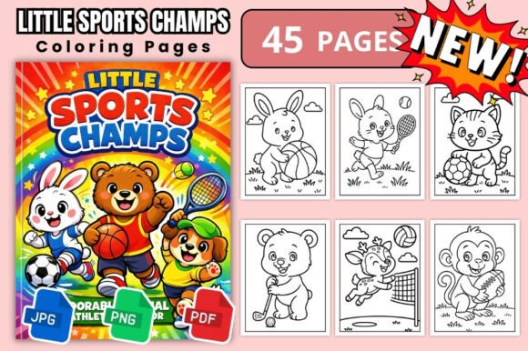 Little Sports Champs Coloring Pages