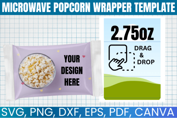 Microwave Popcorn Wrapper Template