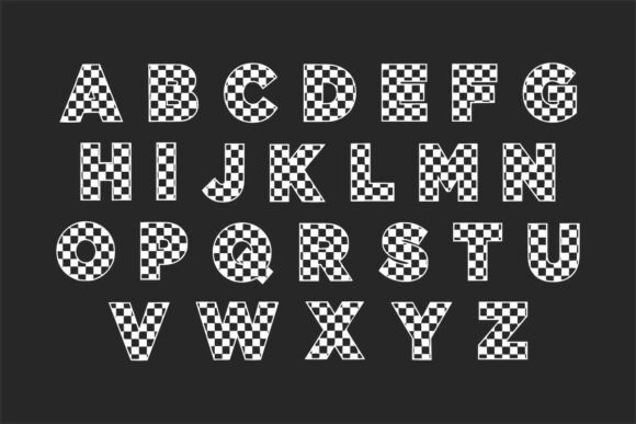 Motor Sport Font PNG with transparent background - Preview 3