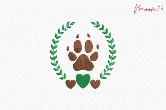 Paw Heart Laurel Animal Love Stitch