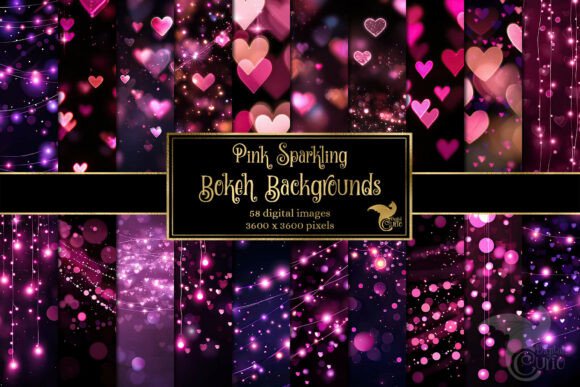 Pink Sparkling Bokeh Backgrounds