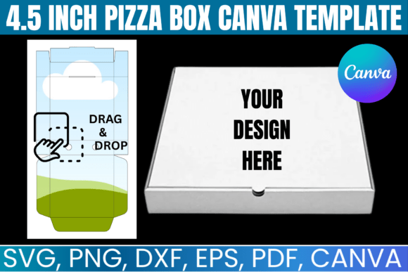 Pizza Box Template, 4.5 Pizza Box SVG