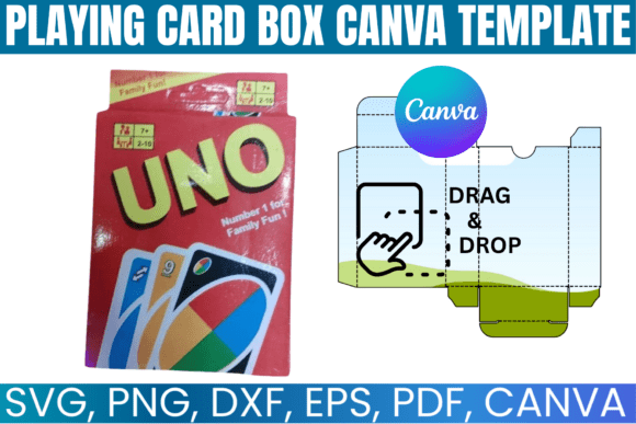 Playing Card Box Editable Canva Template
