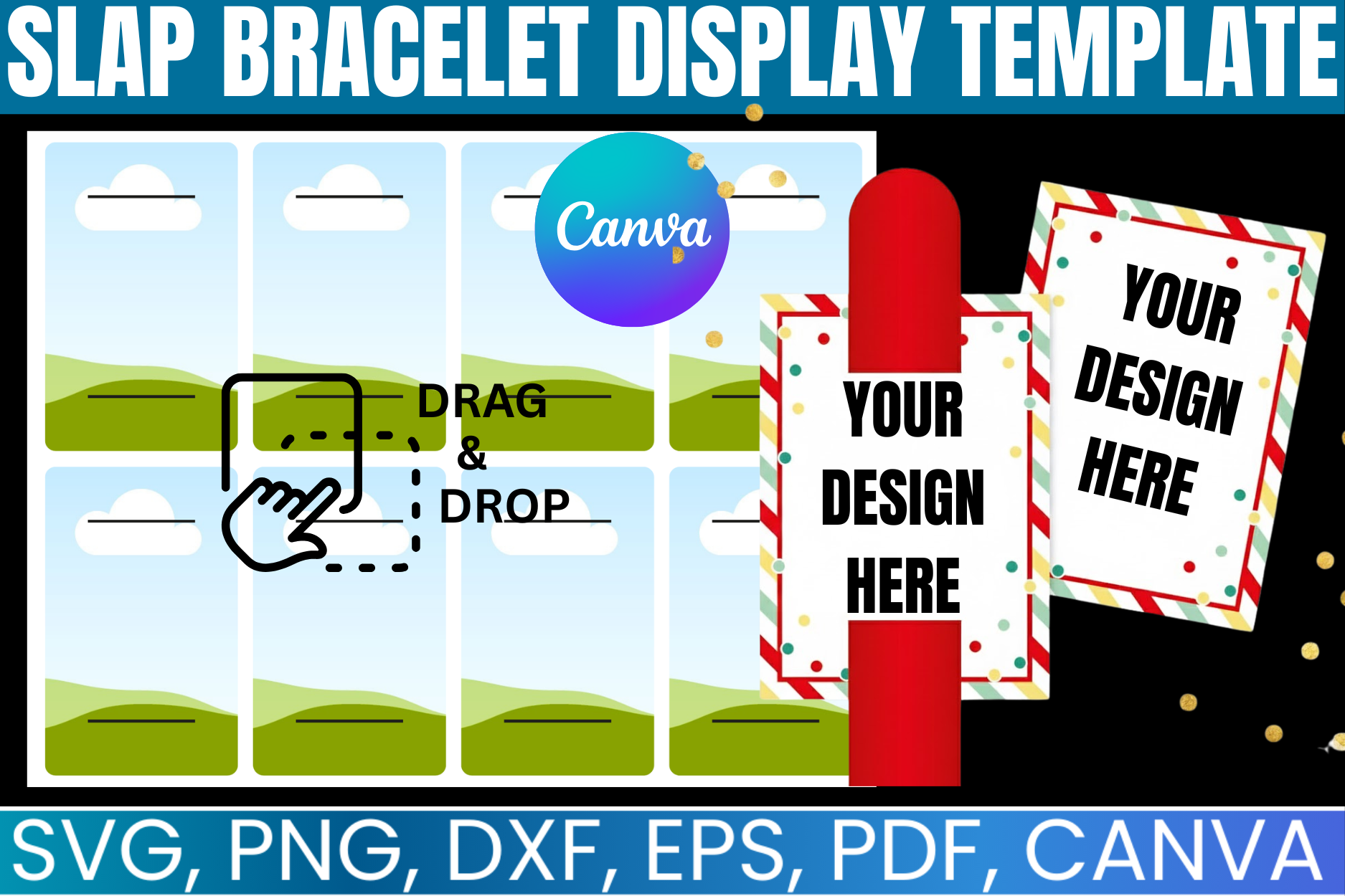 Slap Bracelet Display Canva Template