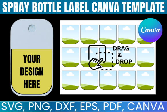 Spray Bottle Label Canva Template