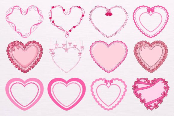 Valentine's Heart Frames SVG