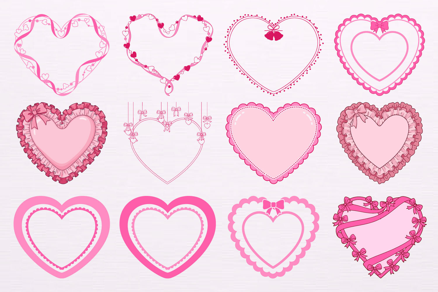 Valentine's Heart Frames SVG