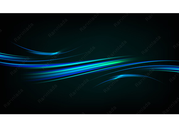 Futuristic Abstract Blue Light Waves