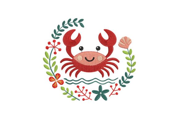 Crab Floral Wreath