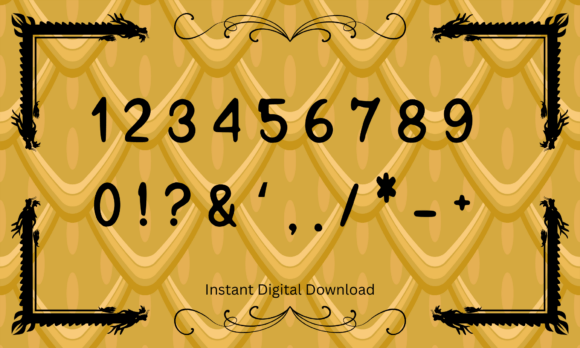 Dragon Horn Font PNG with transparent background - Preview 2