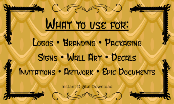 Dragon Horn Font PNG with transparent background - Preview 3