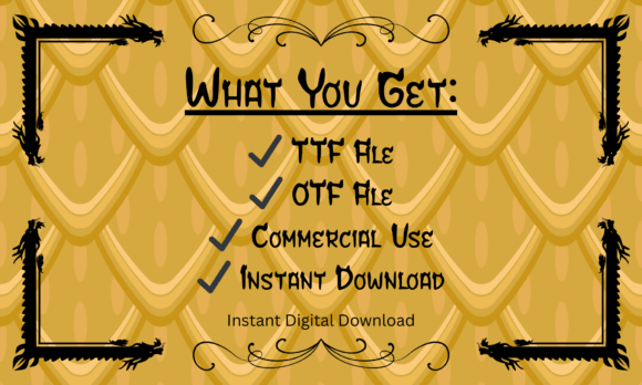 Dragon Horn Font PNG with transparent background - Preview 4