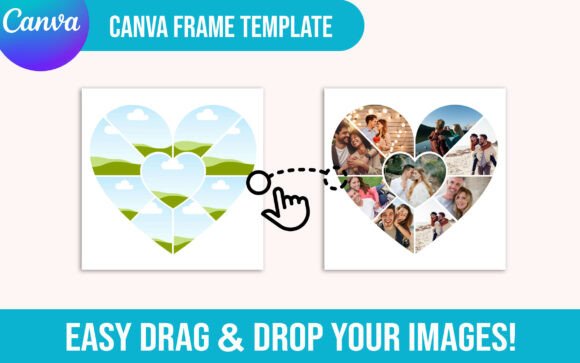 Editable Valentine's Day Canva Frame for romantic photo designs