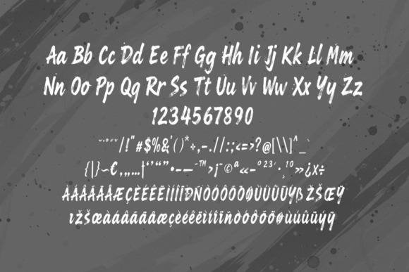 Elanova Brush Font PNG with transparent background - Preview 6