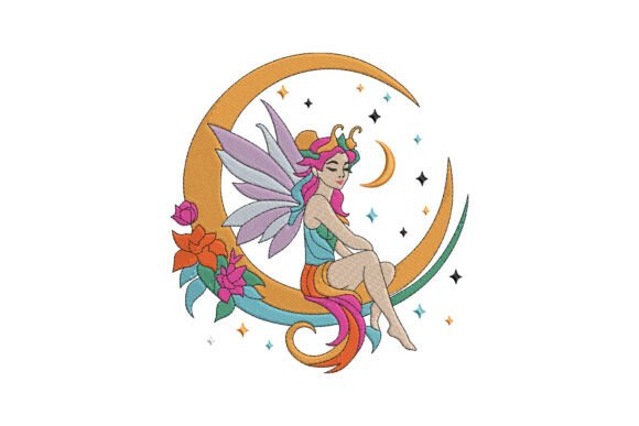 Floral Fairy on the Moon