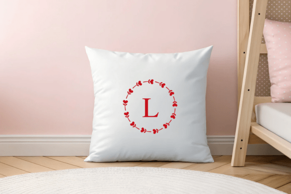 Floral Heart Monogram Font - Preview 1