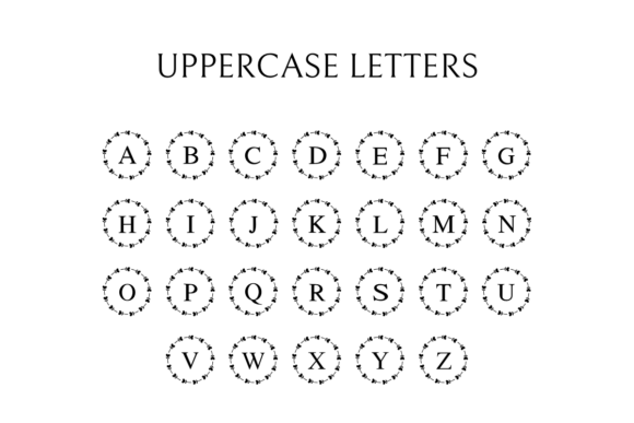 Floral Heart Monogram Font - Preview 5