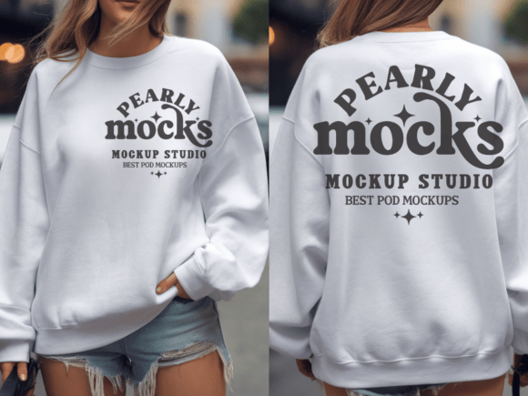 Gildan 64000 Men's Front & Back Mockup Graphic by POD Mockup SHop ...