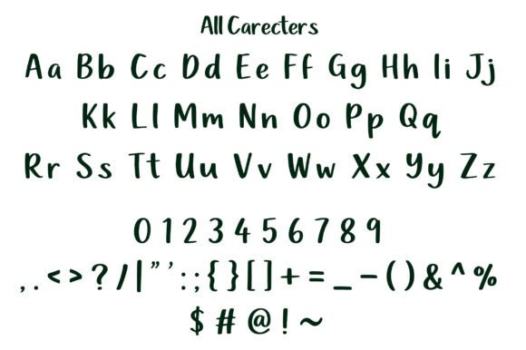 Handry Font PNG with transparent background - Preview 1
