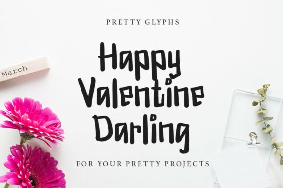 Heart Confetti Font PNG with transparent background - Preview 2