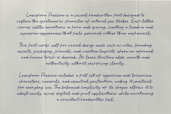 Looseform Pressure Font PNG with transparent background - Preview 1