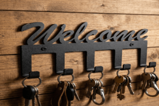 Metal Keychain DXF Laser Cut File · Creative Fabrica