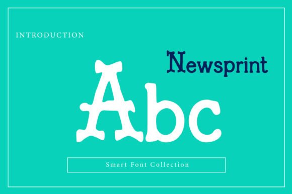Newsprint Font PNG with transparent background - Preview 1