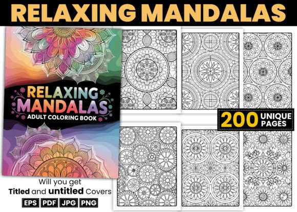 Relaxing Mandalas Adult Coloring Book