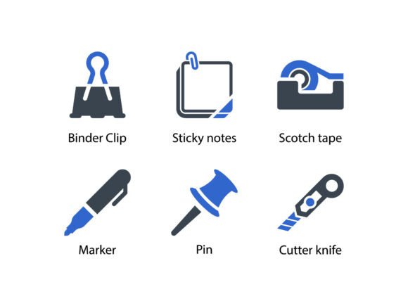 Stationery Icon Set 1
